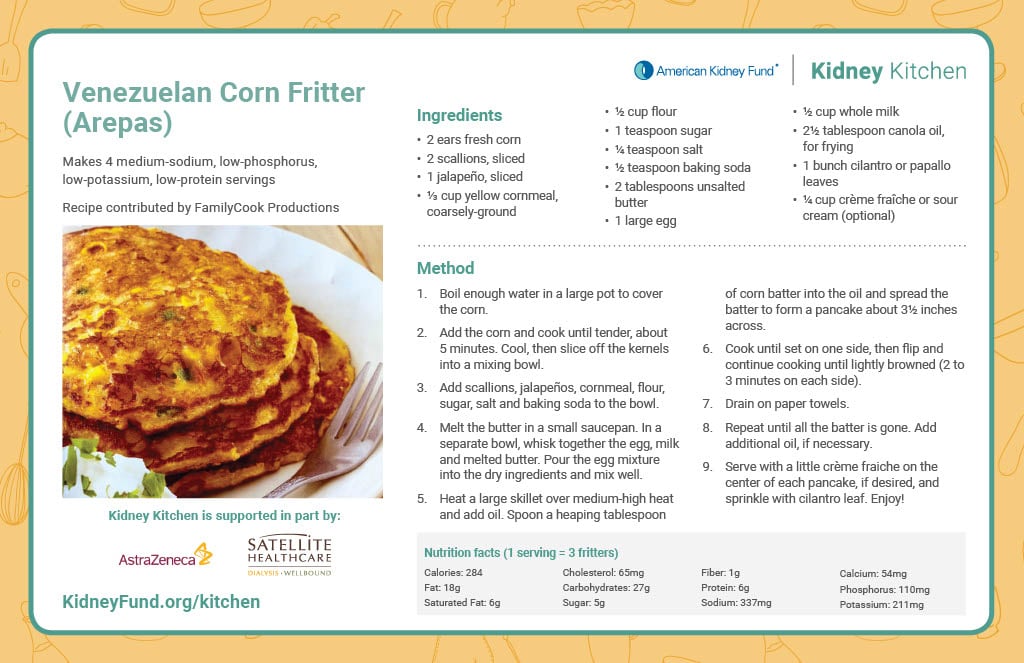 5 Kidney Friendly Recipe Cards